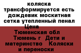 коляска трансформируется есть дождевик москитная сетка утепленный пенал  › Цена ­ 3 000 - Тюменская обл., Тюмень г. Дети и материнство » Коляски и переноски   